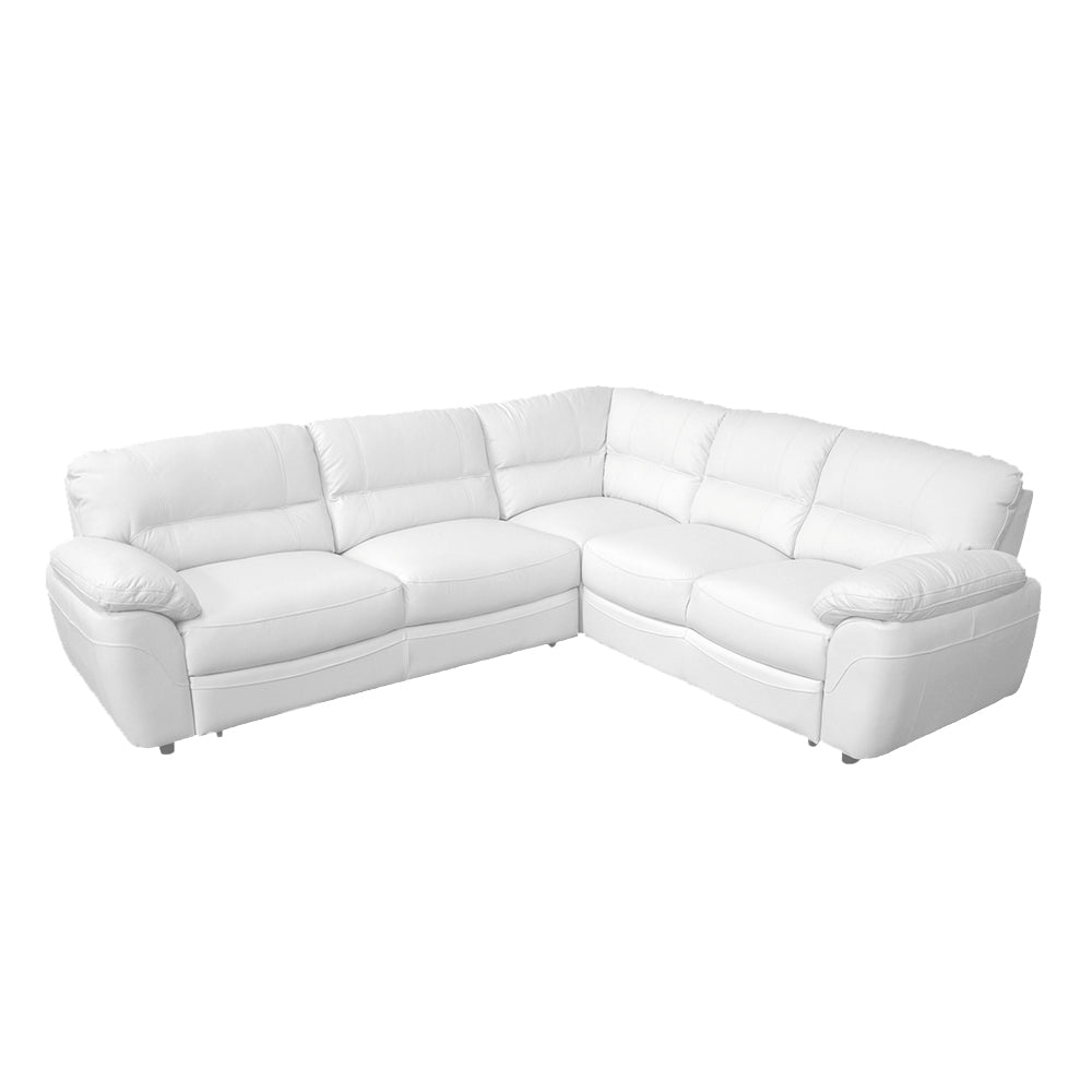 Maxima House BALTICA White Leather Sectional Sleeper Space Saving Bed