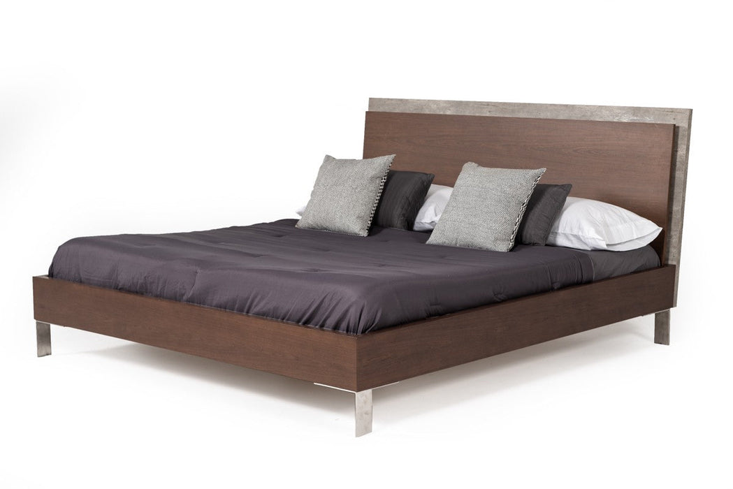 Jubilee Furniture - Camona Modern Dark Walnut & Faux Concrete Bedroom Set