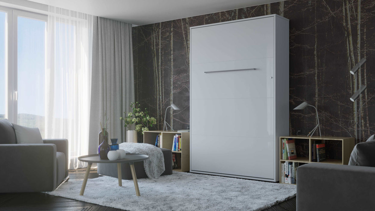Maxima House - INVENTO Vertical Full  Murphy Bed with Mattress and LED