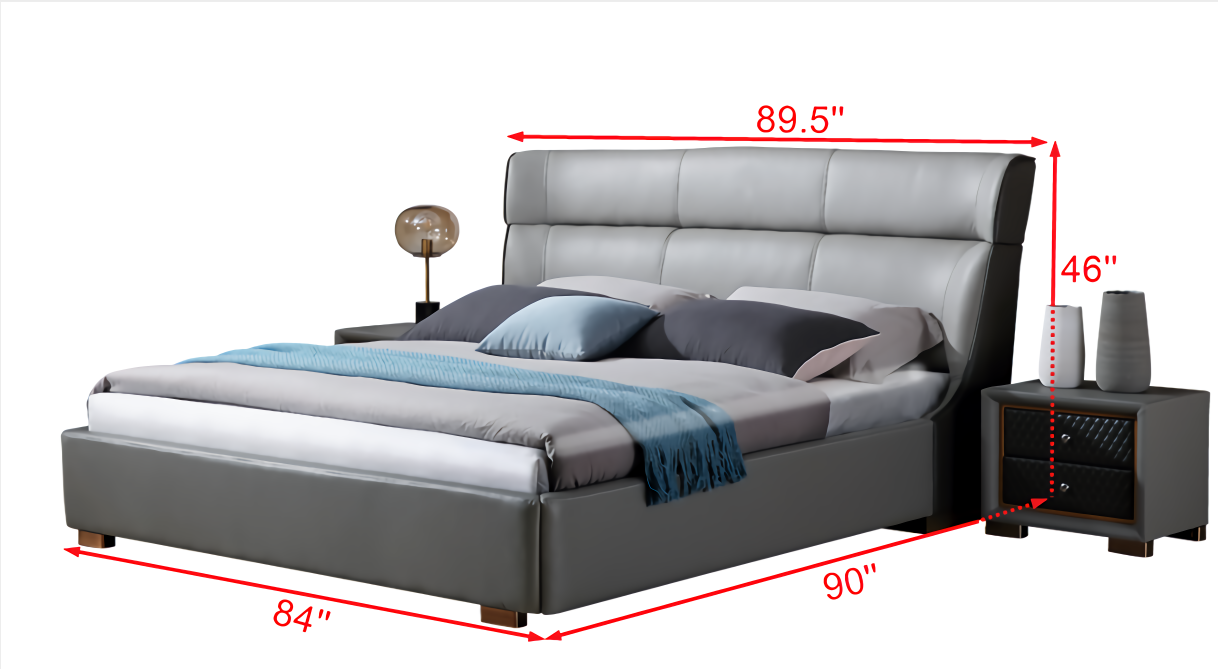 Jubilee Furniture - Fina Leather Bed in Queen