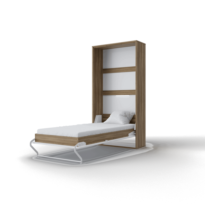 Maxima House - INVENTO Vertical TWIN  Murphy bed with Mattress and LED