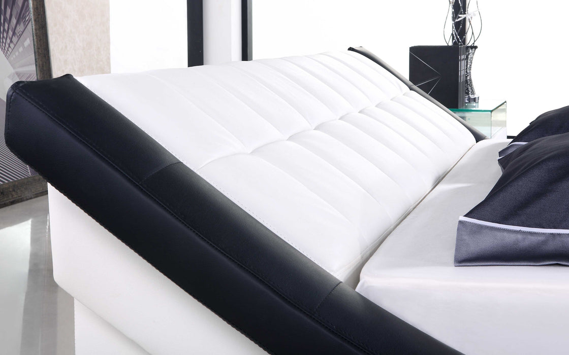 (Custom Order) Jubilee Furniture - Verdandi Curved Modern Leather Platform Bed