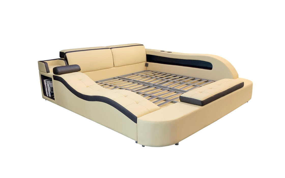 (Custom Order) Jubilee Furniture - Victor Leather Multifunctional Bed with Storage