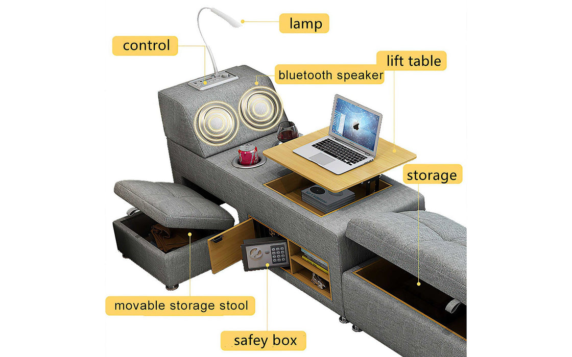 (Custom Order) Jubilee Furniture - Athena Modern Multifunctional Smart Bed