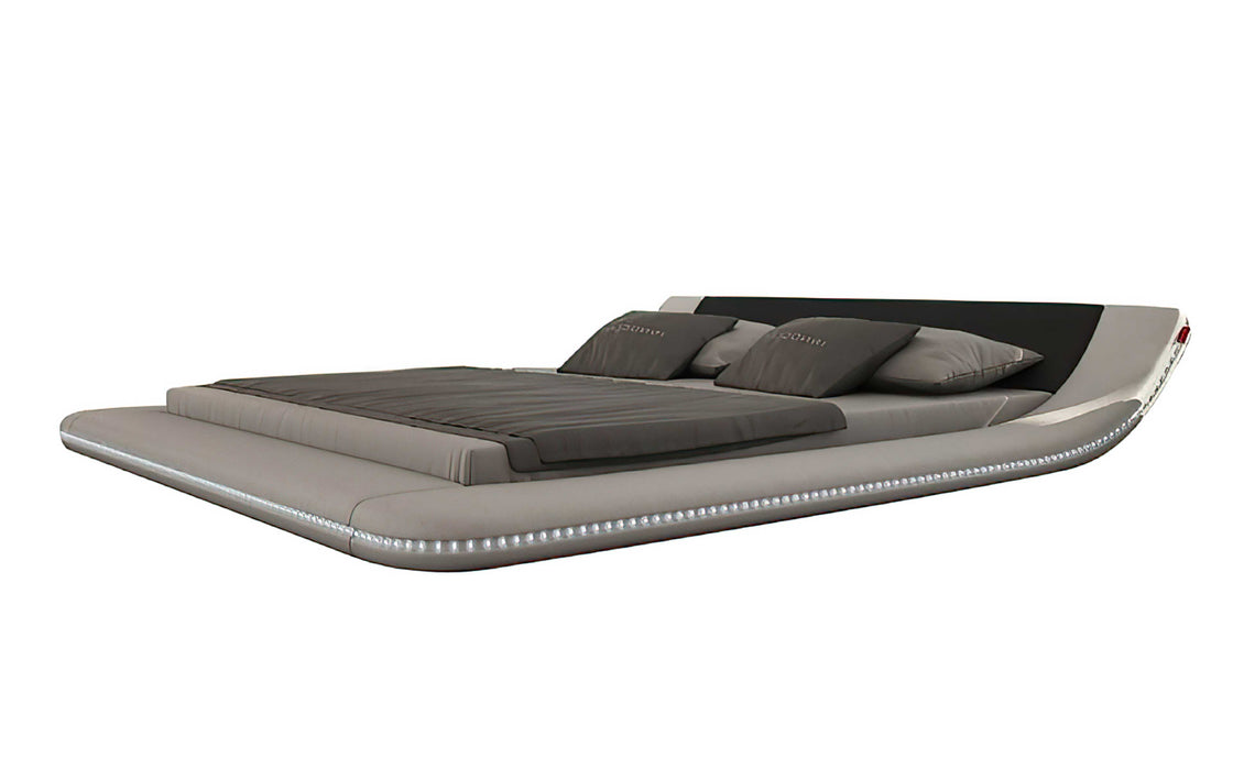 Jubilee Furniture - Tavia Modern Minimalist Bed with LED Lights