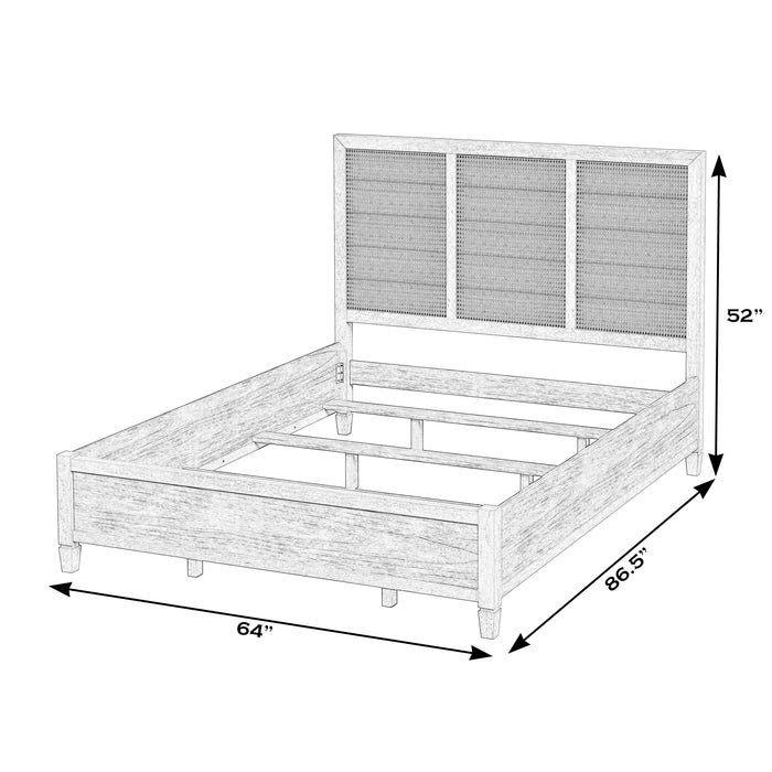 Butler Specialty Company, Flagstaff King or Queen Size Cane Panel Bed