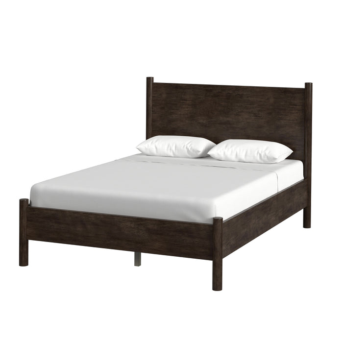 Butler Specialty Company, Lennon Rounded Leg Platform Queen Bed, Medium Brown