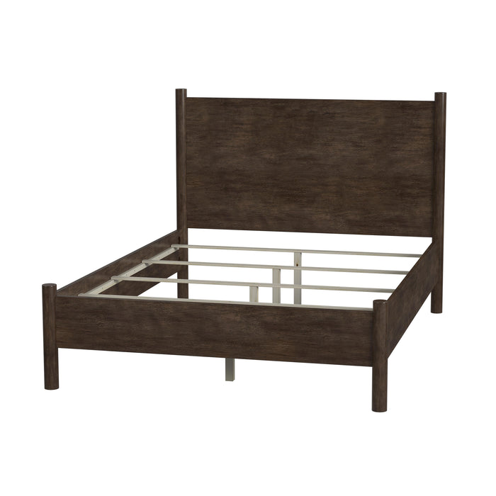 Butler Specialty Company, Lennon Rounded Leg Platform Queen Bed, Medium Brown