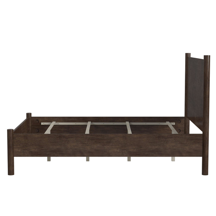 Butler Specialty Company, Lennon Rounded Leg Platform Queen Bed, Medium Brown