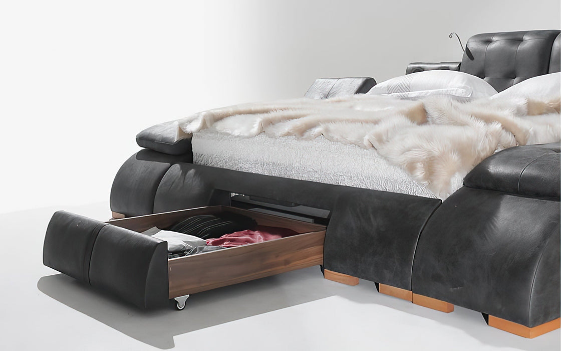 (Custom Order) Jubilee Furniture - Maysun All in One Smart Bed With Massage Lounge Chaise