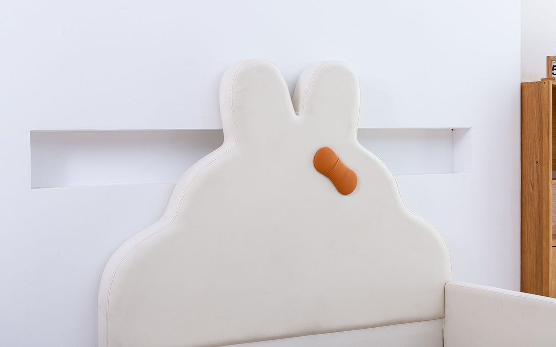 (Custom Order) Jubilee Furniture - Mila Rabbit-Shape Leather Teen Bed