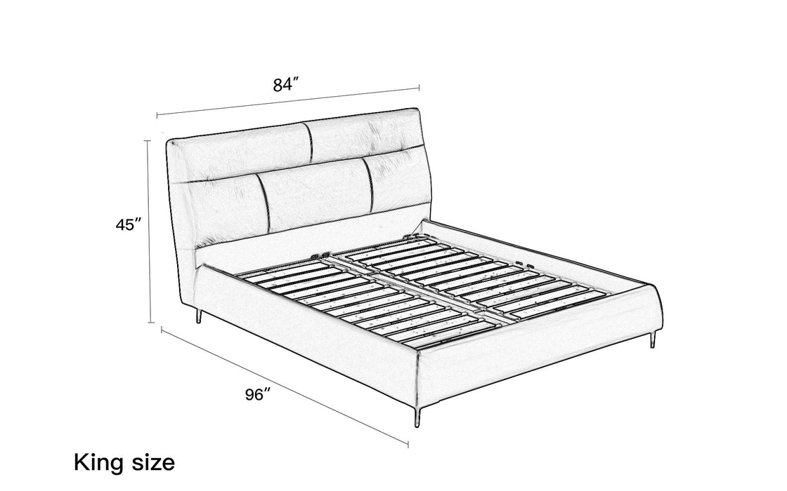 (Custom Order) Jubilee Furniture - Zephyr Modern Leather Platform Bed