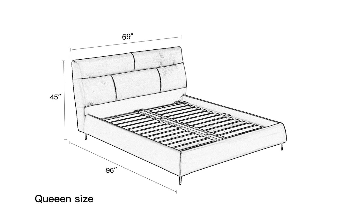 (Custom Order) Jubilee Furniture - Zephyr Modern Leather Platform Bed