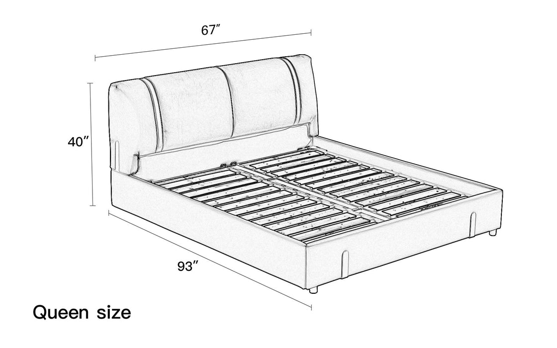 (Custom Order) Jubilee Furniture - Penta Modern Leather Platform Bed