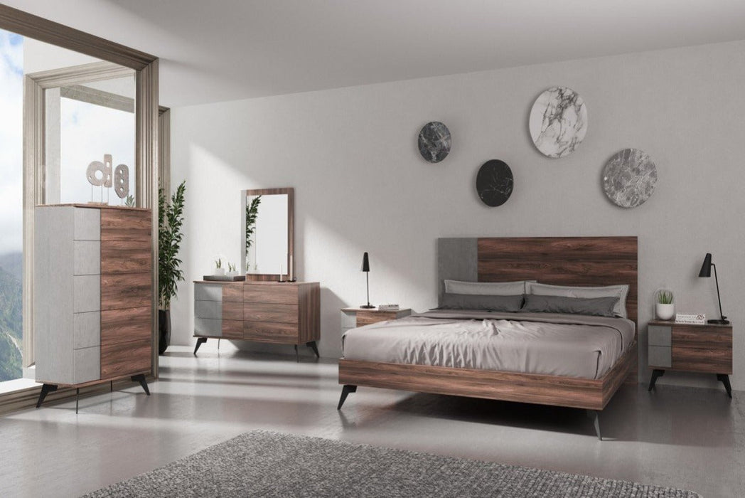 Jubilee Furniture - Parella Modern Faux Concrete Bedroom Set