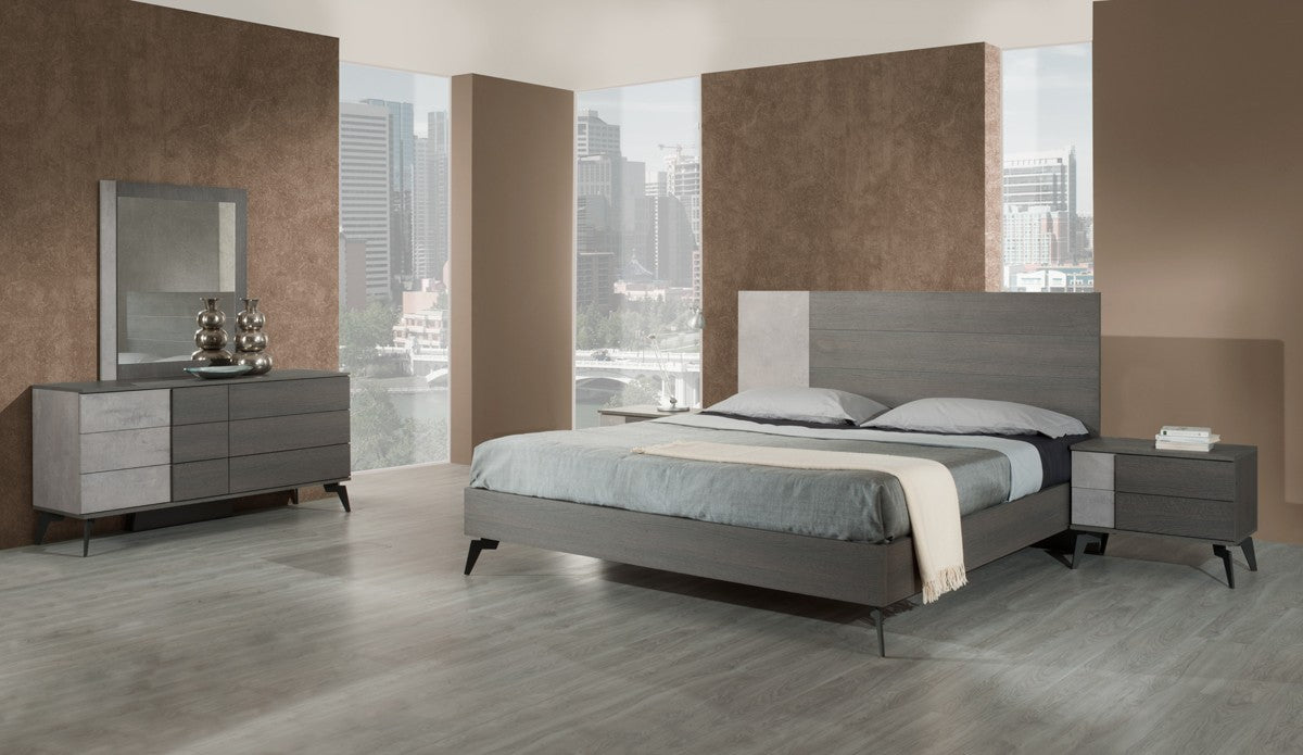 Jubilee Furniture - Polish Modern Faux Concrete & Grey Bedroom Set