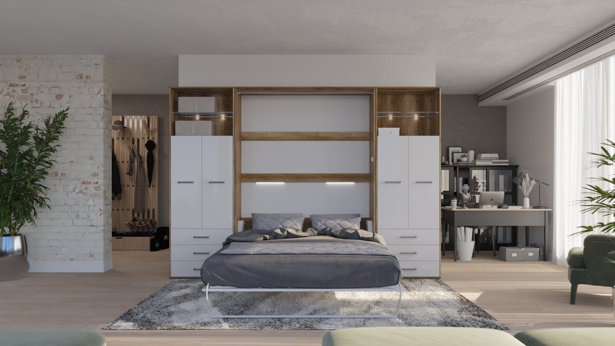 Maxima House - Invento Vertical Murphy Bed with Storage Cabinets - European Queen Size