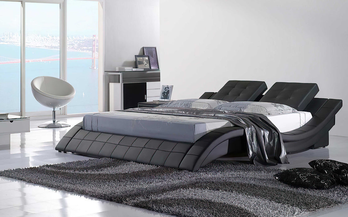 Jubilee Furniture - Artemis Curved Modern Leather Platform Bed