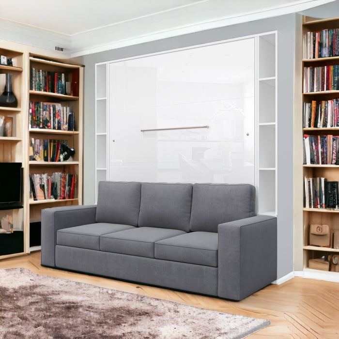 Maxima House - INVENTO Vertical Queen Size Murphy Bed with Sofa and Dual Cabinets