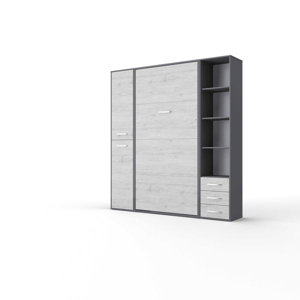 Maxima House - INVENTO Vertical Wall Bed, European Full  With Cabinet