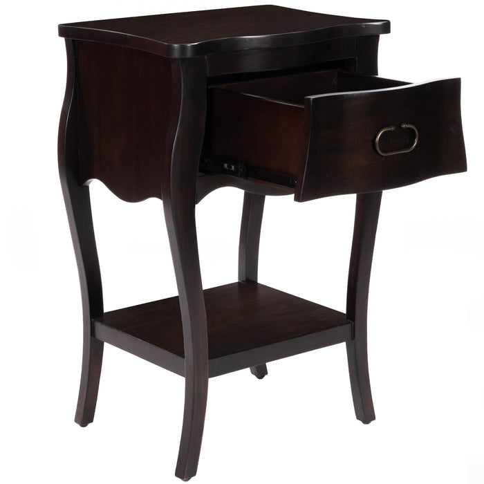 Butler Specialty Company, Rochelle 1 Drawer Nightstand, Dark Brown