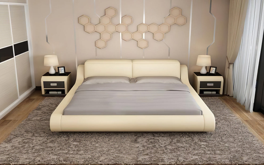 Jubilee Furniture - Hillsby Modern Leather Platform Bed