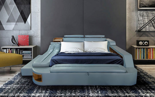 Jubilee Furniture - Claudia King Modern Multifunctional Smart Bed With Bookshelves