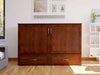 AFI - Raleigh Modern Queen Solid Wood Murphy Bed Chest with Mattress