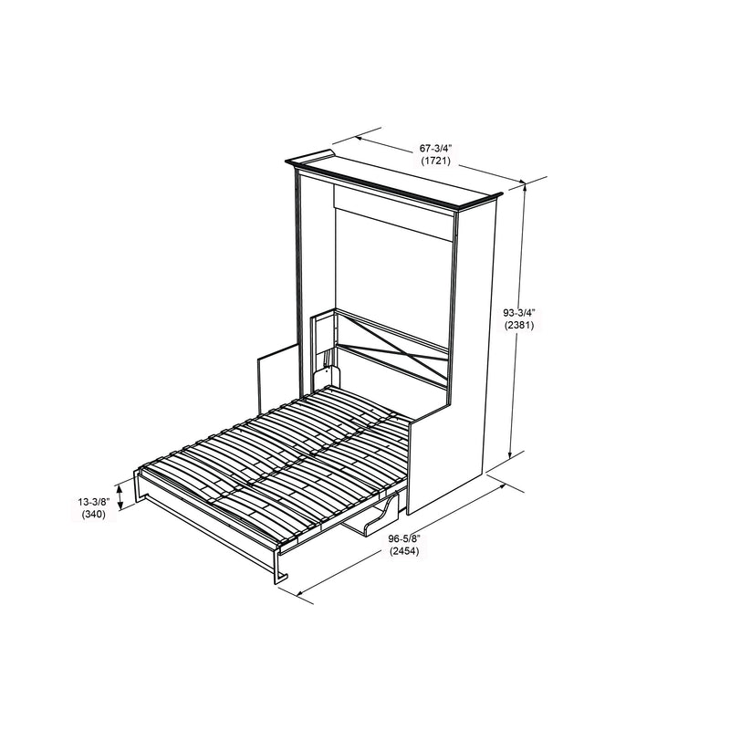 Leto Muro - Alegra Queen Wall Desk Bed with Tower