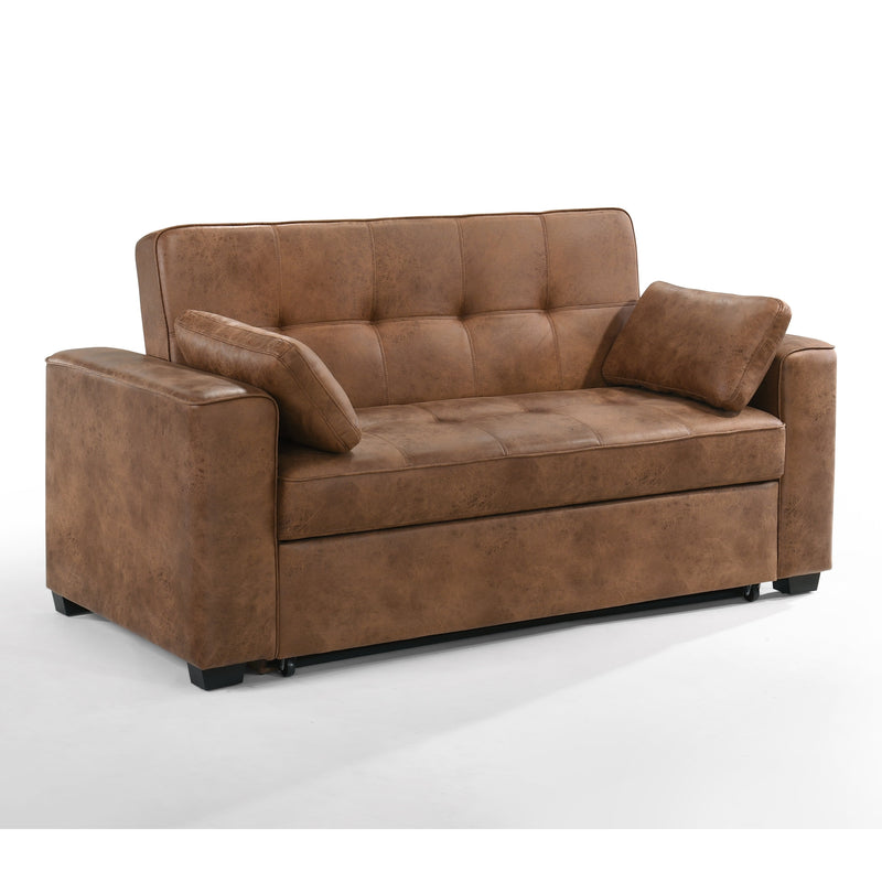 Night and Day - Brooklyn Queen/Full/Twin Sleeper Sofa in Cognac, Stone, Walnut