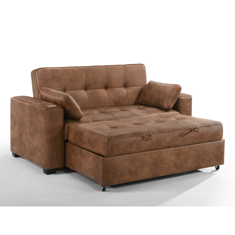 Night and Day - Brooklyn Queen/Full/Twin Sleeper Sofa in Cognac, Stone, Walnut