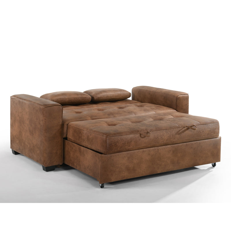 Night and Day - Brooklyn Queen/Full/Twin Sleeper Sofa in Cognac, Stone, Walnut