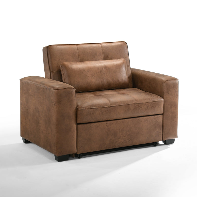 Night and Day - Brooklyn Queen/Full/Twin Sleeper Sofa in Cognac, Stone, Walnut