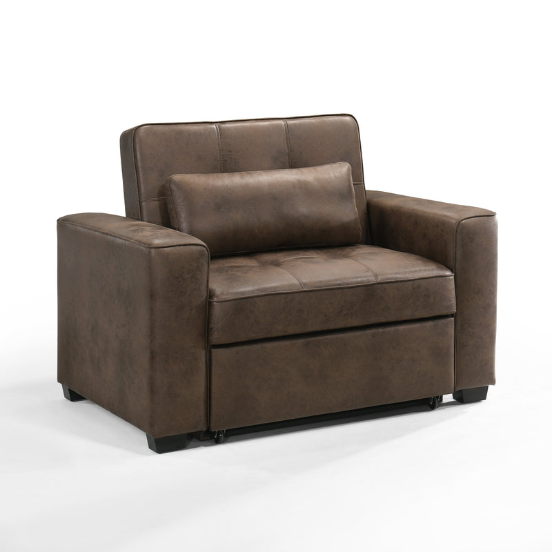 Night and Day - Brooklyn Queen/Full/Twin Sleeper Sofa in Cognac, Stone, Walnut