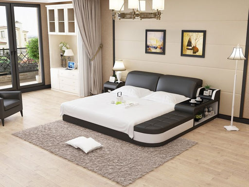 Black Leather Bed