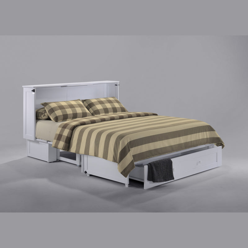Night and Day Furniture - Clover Queen Cabinet Murphy Chest Bed with Mattress