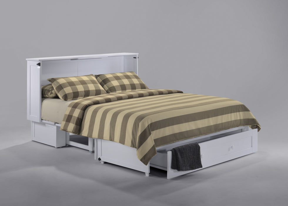 Night and Day Furniture - Clover Queen Cabinet Murphy Chest Bed with Mattress