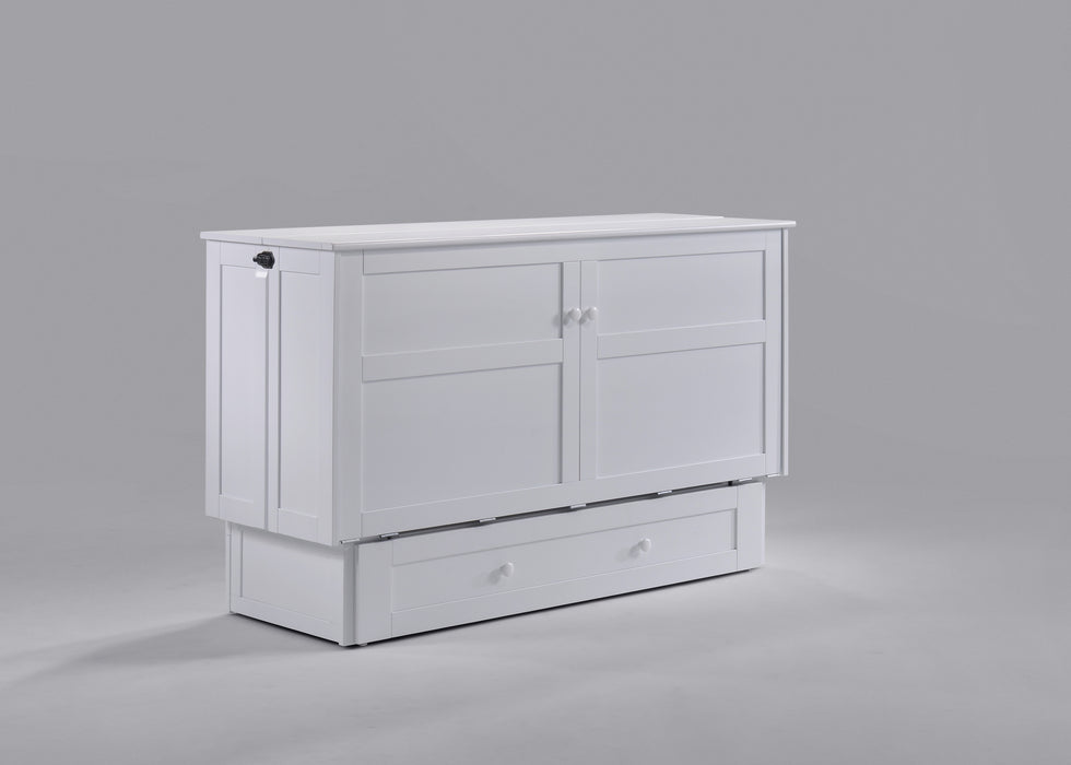 Night and Day Furniture - Clover Queen Cabinet Murphy Chest Bed with Mattress