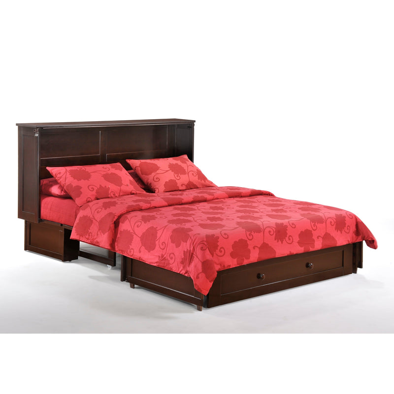 Night and Day Furniture - Clover Queen Cabinet Murphy Chest Bed with Mattress