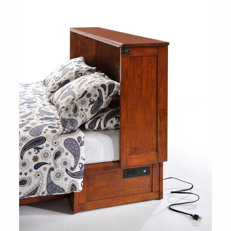 Night and Day Furniture - Clover Queen Cabinet Murphy Chest Bed with Mattress