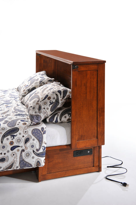 Night and Day Furniture - Clover Queen Cabinet Murphy Chest Bed with Mattress