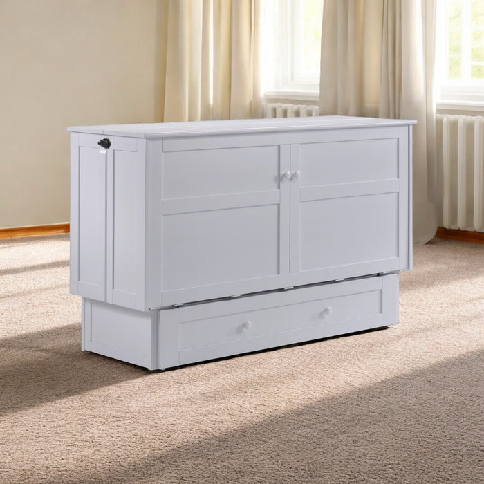 Night and Day Furniture - Clover Queen Cabinet Murphy Chest Bed with Mattress