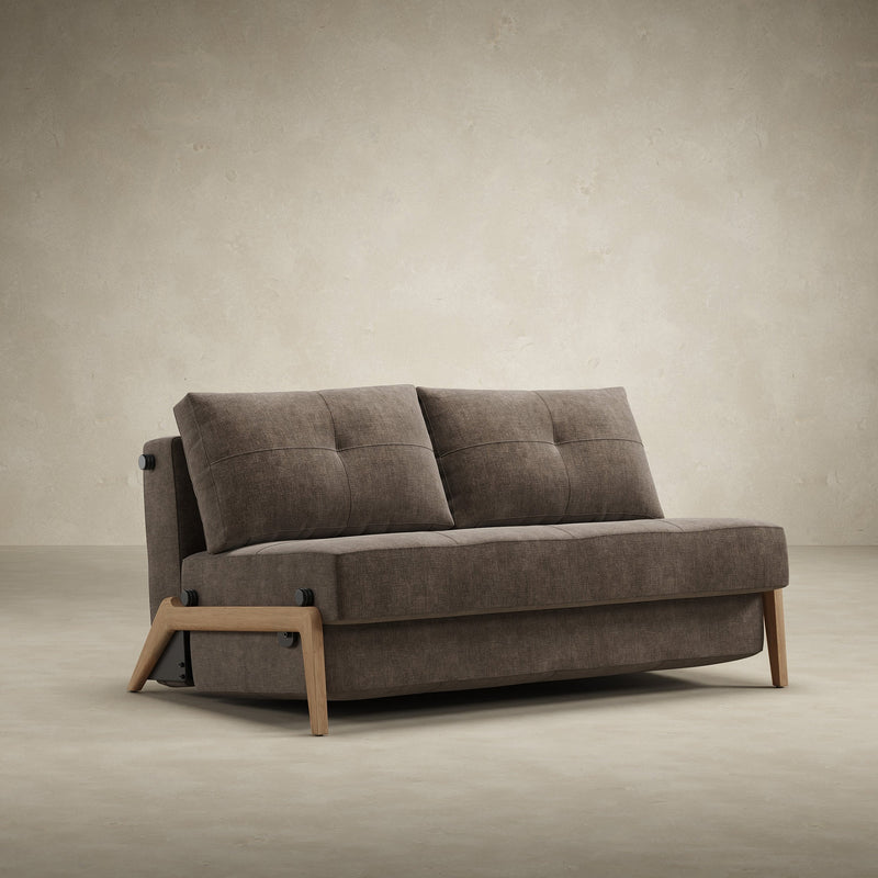 Innovation Living - Cubed 02 Sofa Bed with Chrome, Dark Wood or Lacquered Oak Legs, Full & Queen Size
