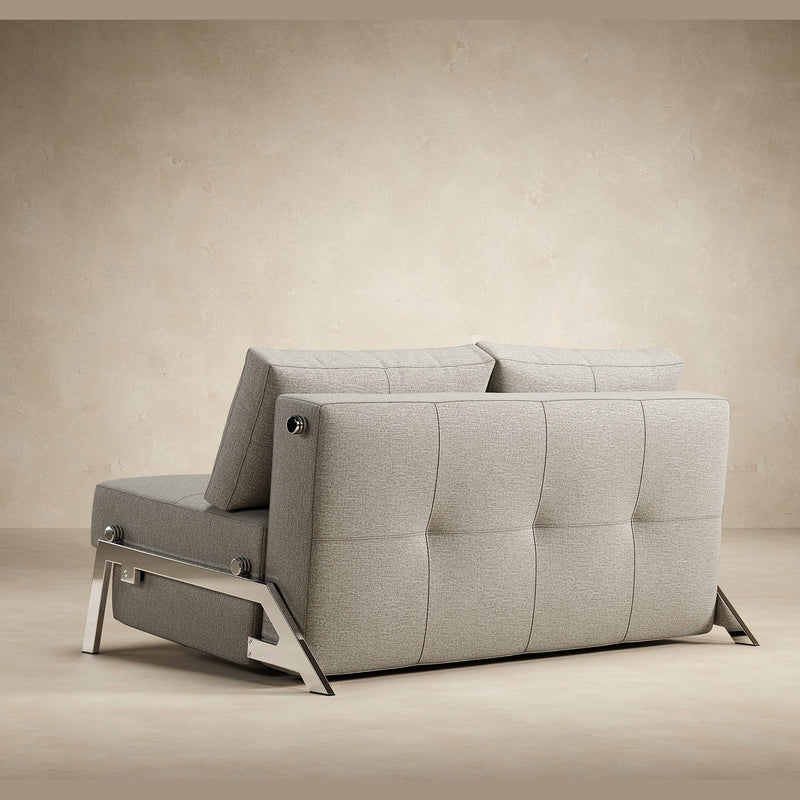 Innovation Living - Cubed 02 Sofa Bed with Chrome, Dark Wood or Lacquered Oak Legs, Full & Queen Size