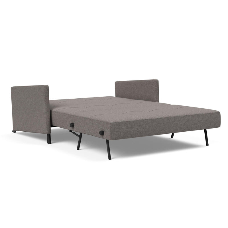 Innovation Living - Cubed 02 Sofa Bed with Arms in Full & Queen Size, Matt Black Steel Legs