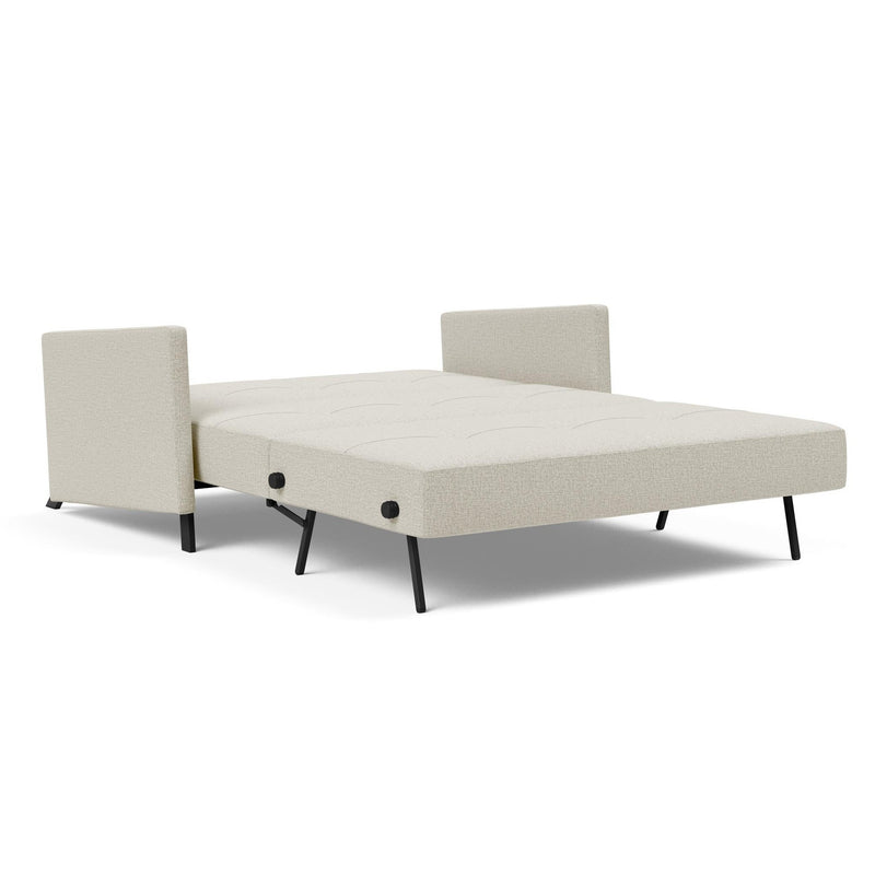 Innovation Living - Cubed 02 Sofa Bed with Arms in Full & Queen Size, Matt Black Steel Legs