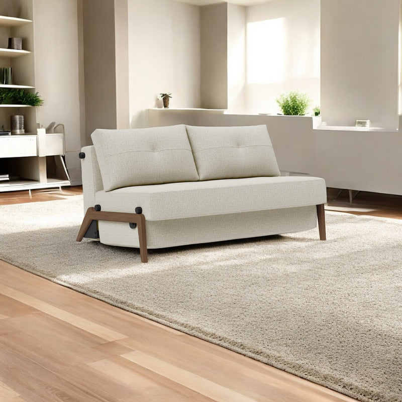 Innovation Living - Cubed 02 Sofa Bed with Chrome, Dark Wood or Lacquered Oak Legs, Full & Queen Size
