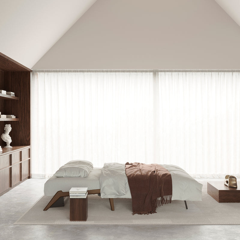 Innovation Living - Cubed 02 Sofa Bed with Chrome, Dark Wood or Lacquered Oak Legs, Full & Queen Size
