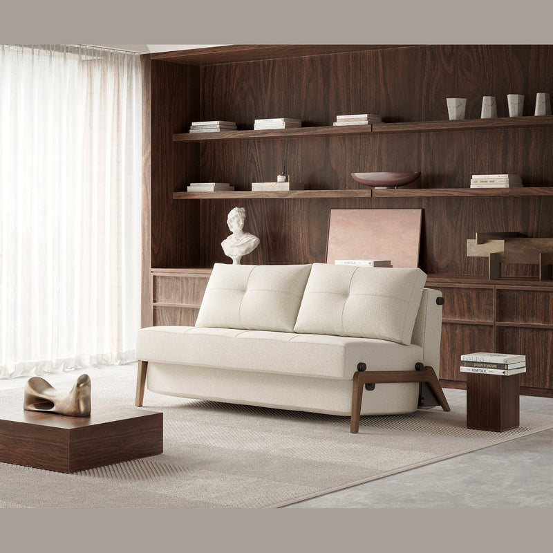 Innovation Living - Cubed 02 Sofa Bed with Chrome, Dark Wood or Lacquered Oak Legs, Full & Queen Size