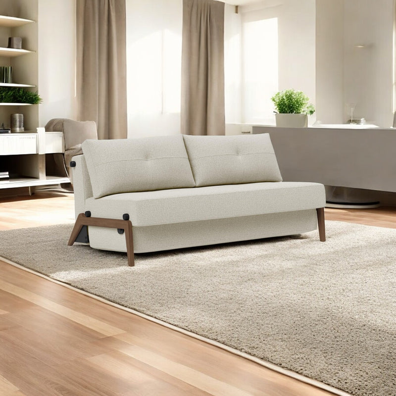 Innovation Living - Cubed 02 Sofa Bed with Chrome, Dark Wood or Lacquered Oak Legs, Full & Queen Size